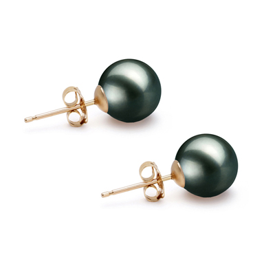 tahitian black pearl earrings